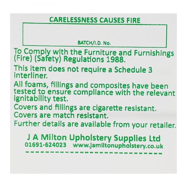 Carelessness Causes Fire - Sew In label.