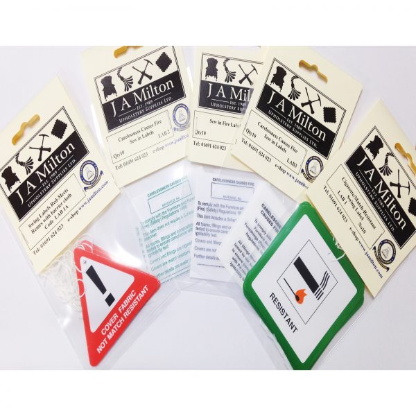 Pack of 5 Fire Labels - 10 of each